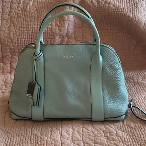 Light blue/aqua/seaglass Coach Sachel